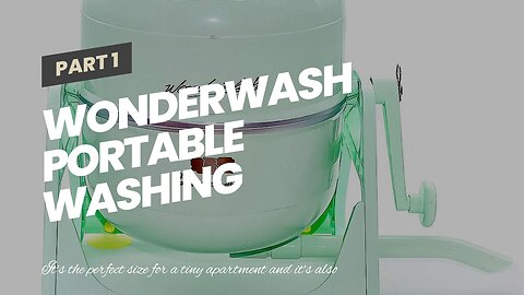 WonderWash Portable Washing Machine for Apartment & Tiny Spaces - Manual Hand Clothes Washer wi...