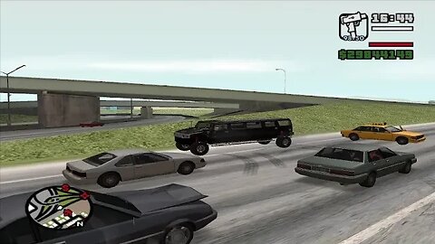 GTA San Andreas Adventures: CJ Driving Hummer limousine to the Base camp #rockstargames #gta