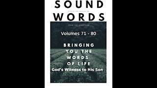 Sound Words, God's Witness to His Son