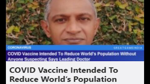 COVID VACCINE INTENDED TO REDUCE WORLD'S POPULATION