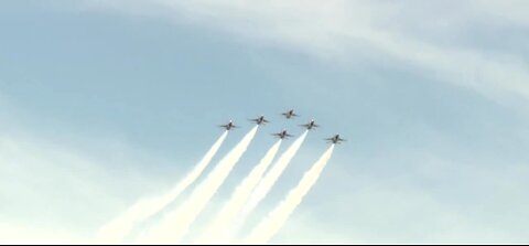 Thunderbirds celebrated homecoming with Las Vegas flyover