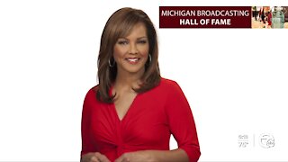 WXYZ anchor Carolyn Clifford being inducted into Michigan Broadcasting Hall of Fame