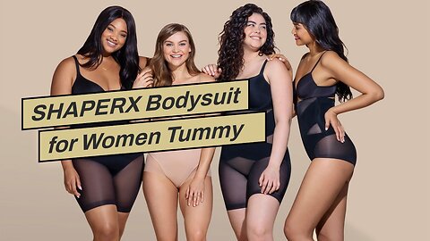  SHAPERX Bodysuit For Women Tummy Control Shapewear