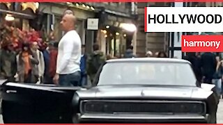 Vin Diesel sings with film fans in Edinburgh