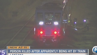 Person killed after apparently being hit by train
