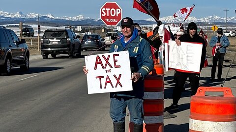 Protestors gather near Calgary to ‘Axe the Carbon Tax’ after fuel increase