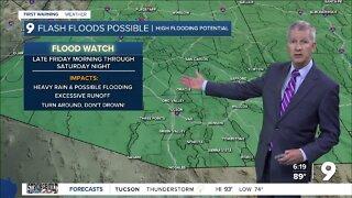 Flood Watches go into effect to end the week