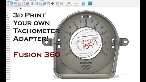 Preview: Datsun 510 2" Tach Adapter 3d Print / Fusion 360
