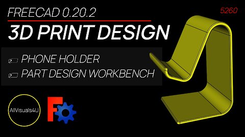📱 How To Make A Phone Stand - FreeCAD 3D Modeling - How To Model For 3D Printing