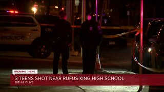 3 teens shot outside of Rufus King High School