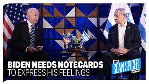 Biden LOOKS AT NOTECARDS to express his feelings
