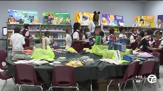 Detroit elementary school receives hundreds of books through 'If You Give A Child A Book' campaign