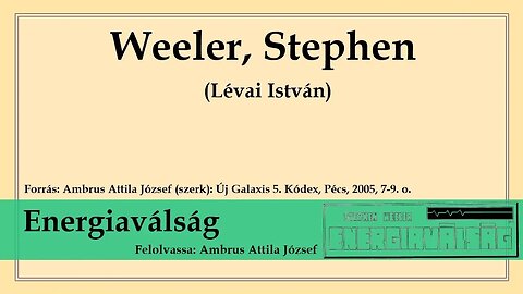Weeler, Stephen: Energiaválság (sci-fi, novella)