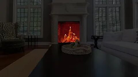 Cozy Fireplace Room with Relaxing Rain Sounds for Sleeping