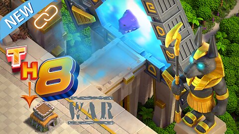 New! Clash of Clans Town Hall 8 War/Home Base with link!