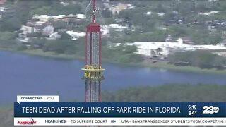 Teen dead after falling off park ride in Florida