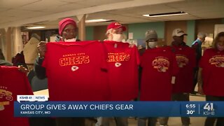 Neighbor2Neighbor gave away Chiefs gear Friday to those in need