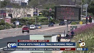 Chula Vista parks and trails reopening Friday