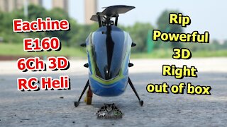 Eachine E160 3D RC helicopter RTF Review Maiden 3D Flight
