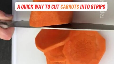 How to Julienne Carrots (easy trick!) | Lifehack. A quick way to cut carrots into strips