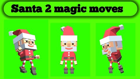 santa claus magic moves green screen video