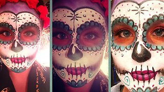 Timelapse: How to paint your face for Dia De Los Muertos