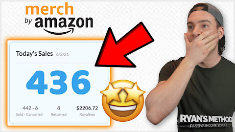 How Cameron Made 436 Sales ($2,200+) on Amazon Merch in ONE DAY! 🤑