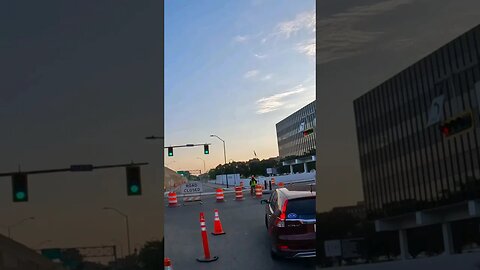 rush hour construction #bikecommute #roadbike #traffic #trafficjam