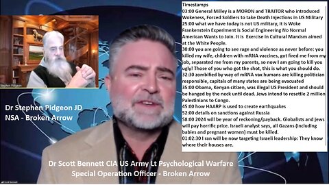 Bennett CIA w/Pidgeon NSA: 2024 will be year of Revenge on Zelenskyy, Obama Chimps and Globalists