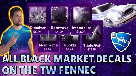 Ranking All the Black Market Decals in Rocket League on a TW Fennec (+Giveaway)