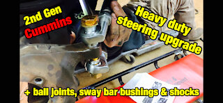 2nd Gen Cummins heavy duty steering + ball joints, sway bar, steering stabilizer and shocks