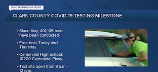 Clark County COVID-19 testing milestone