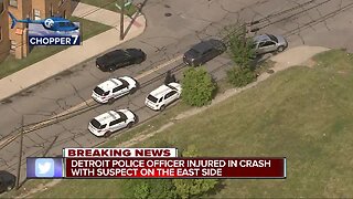 Undercover Detroit officer injured in vehicle crash on city's east side