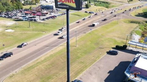 Busy Traffic on Highway 7 in Holly Springs, MS