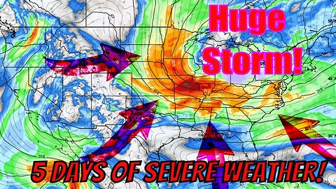 A Huge Storm Is Coming, Massive! Tornadoes, Damaging Winds & More! - The WeatherMan Plus