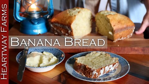 Easy Homemade Organic Banana Bread Recipe | Cooking From Your Stockpile | Prepping | Heartway Farms