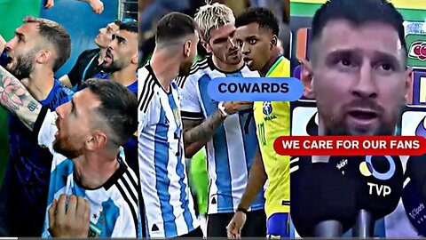 Lional messi Reaction to Argentina fans Beaten By Brazilian police