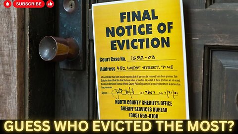 More RESEARCH Shows Who's EVICTED The Most! Winter Is Here!