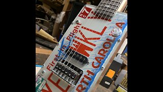 license plate guitar