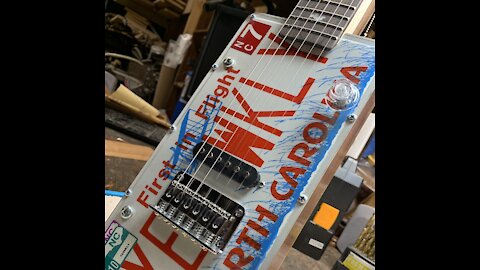 license plate guitar