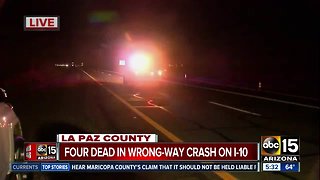 Deadly wrong-way crash shuts down portion of I-10