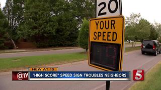 Speed Sign Turned Into Competition