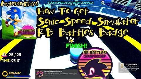 AndersonPlays [RB BATTLES!] Sonic Speed Simulator - How To Get Sonic's RB Battles Challenge Badge