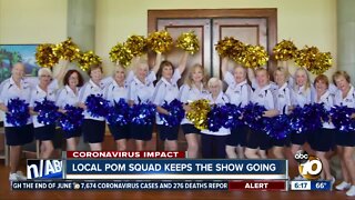 Group of senior cheerleaders keeps show going online