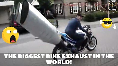 😎THE BIGGEST BIKE 🏍EXHAUST IN THE WORLD😮👍