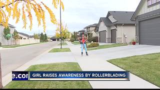 Girl rollerblades across the U.S. for a cause