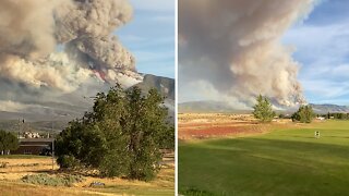 Utah wildfire looks like a massive erupting volcano