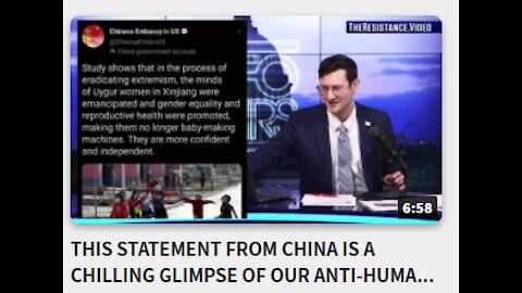 THIS STATEMENT FROM CHINA IS A CHILLING GLIMPSE OF OUR ANTI-HUMAN FUTURE