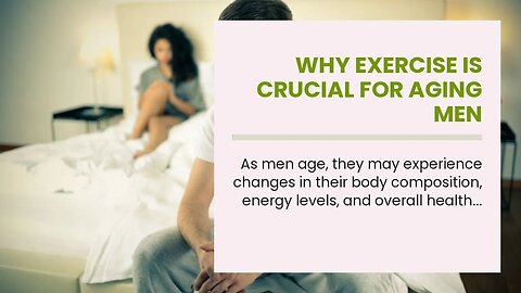 Why Exercise is Crucial for Aging Men