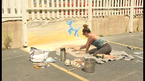 Chalk art takes center stage along Buffalo's waterfront.